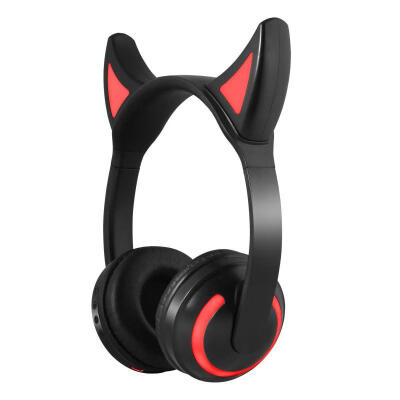 

ZW-19 Bluetooth Headphones V42 Cat Ear Headband LED Lights Earphones Luminous Wireless Headset