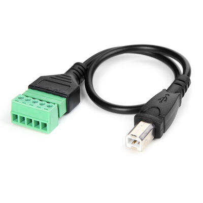 

USB 20 Type-B Male to 5 Pin Screw Connector w30cm Shield Terminal Cable