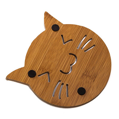 

Toponeto Wooden Coasters Kitchen Cutlery Thickened Anti-scalding Pad Placemat