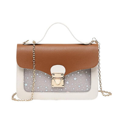 

Cute Stars Pattern Shoulder Handbags PU Leather Women Small Crossbody Bags