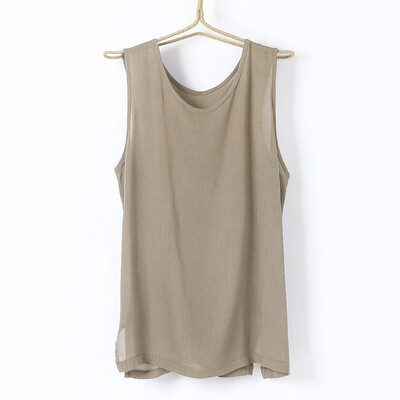 

Toponeto Mens Casual Linen Vest Loose Solid Color V-Neck Tops Short Sleeve Tee Shirt