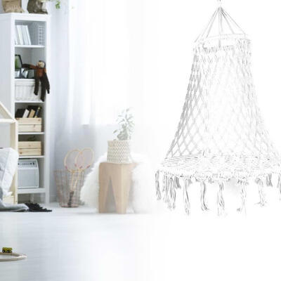 

Greensen OutdoorIndoor Nylon Mesh Rope Hanging Chair Hammock with Cushions Swing Seat