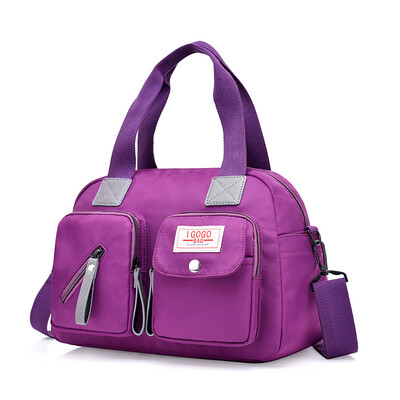 

Cloth bag female middle-aged&elderly mother bag shoulder slung handbag nylon canvas Oxford bag large capacity womens bag