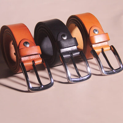 

New Products Mens Pin Buckle Belt Washed Top Layer Cowhide Leather Retro Mens Pin Buckle Belt