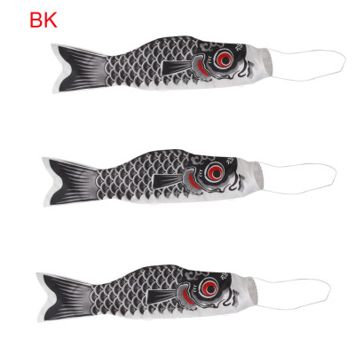 

Toponeto 3PCS Japanese Carp Windsock Streamer Fish Flag Kite Home Outdoors Hanging Decoration