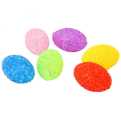 

Greensen 6Pcs Colorful Pet Oval Balls Playing Toy with Bells Interactive Cat Toys