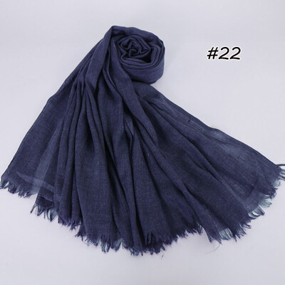 

yangzhoujinbei Exquisite Life Essentials Fashion Printed Long Scarf Cozy Soft Solid Color Cotton&Linen Womens Hair Scarf