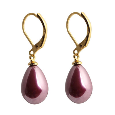 

1Pair Fashion Women Natural Shell Pearl Dangle Earrings Elegant Party Or Wedding Earring