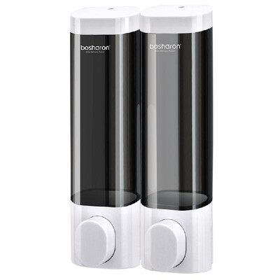 

Bosharon 900mL Manual Soap Dispenser Wall Mounted Dish Liquid Lotion Shampoo Chamber Dispenser Hand Gel Dispenser for Bathroom Kit