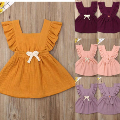 

New Toddler Girls Sleeveless Tutu Dress Baby Kid Party Flower Tulle Dresses 0-3Y