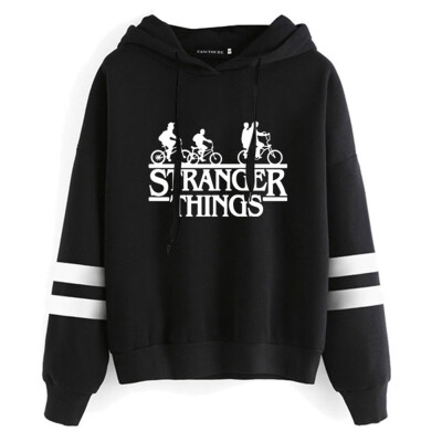 

Herqw61 Womens Stranger Things Friends Dont Lie Movie Hoodie Striped Long Sleeve Sweatshirt