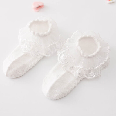 

Girls Kids Children Lovely Frilly Lace Ankle School Colorful Socks 3-5 Years
