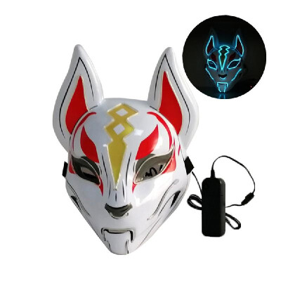 

10 Color Fox Full Face Mask Neon Lights Halloween Party Led Lampshade Dark Glowing Cosplay Mask Party Costume Mask