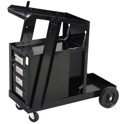 

Ktaxon 4 Drawers Cabinet Welding Welder Cart Tank Storage for MIG TIG ARC Plasma Cutterwith Wheels