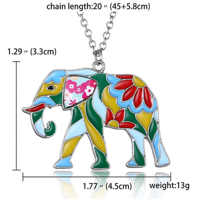 

Fashion Paint Animal Dragon Butterfly Dog Cat Pendant Necklace Women Jewelry 2019 New