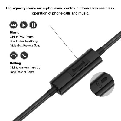 

PTM M6 Wired Headphones Portable In-ear Earphones 35mm Metal Headsets Universal Line Control With Mic for Mobile Phone Tablet