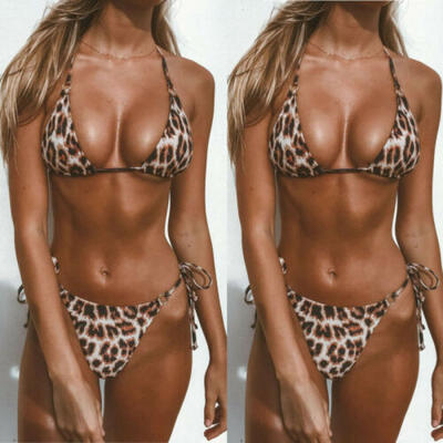 

Women Push-Up Padded Bikini Set Strappy Swimsuit Beachwear Bandage Bathing