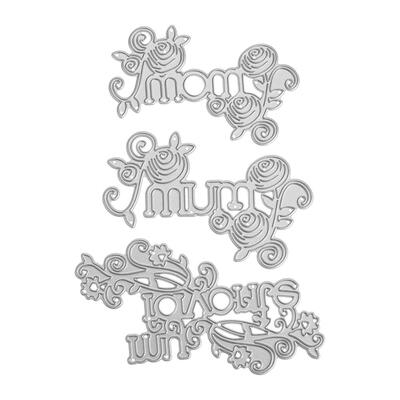 

3pcsset Mothers Day Metal Cutting Die Stencil DIY Scrapbooking Album Card