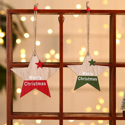 

Christmas Tree Wood Ornament Elk Hanging Xmas Baubles Party Decoration