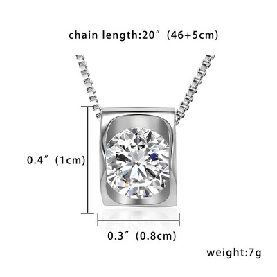 

Silver Color Necklace Waterdrop CZ crystal Zircon Stone Pendant Necklace Jewelry Women Bridal Wedding Collare Necklaces 47cm