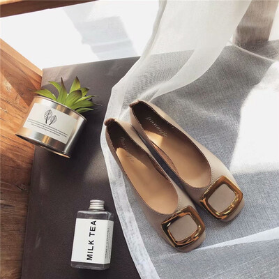 

Net Red Rough-heeled Single Shoes Female Summer Style Night Wind Gentle Baitao Fairy Wind Retro Style Button Shallow Grandma Shoes