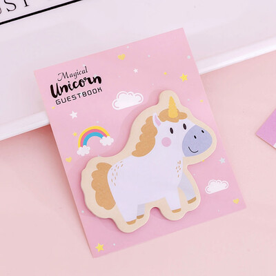 

Cartoon Unicorn Memo Pad Unicorn Sticky Notes Paper Bookmark Marker Message Sticker Cartoon Note Pads School Office Supplies