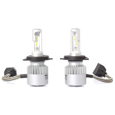 

H4 S2-TX- Enhanced Edition PRO 2PCS Led Cob LED Chip Car Headlamp 36W 6500K White Light 8000LM Car Bulb Fog Light Silver