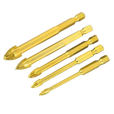 

Greensen 5 pcs 5-12mm Triangle Tile Drill Bit Ceramic Concrete Drilling Power Tool Accessories