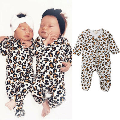 

Infant Baby Girl Boy Leopard Bodysuit Romper Jumpsuit Outfits Summer Clothes Set