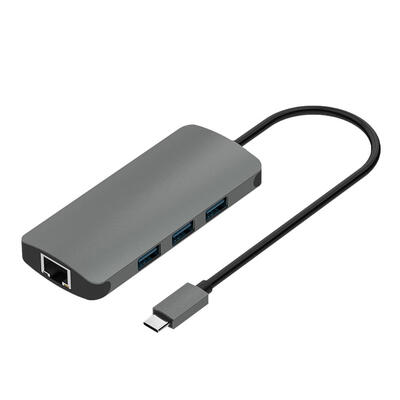 

CFGHA Type-C to 3 Ports USB 30 Hub RJ45 Gigabit Lan Network Adapter Cable