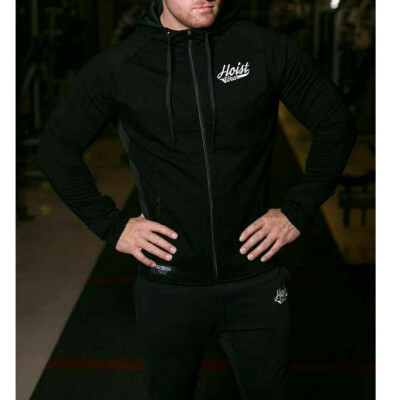 

Autumn&Winter Men Gym Muscle Sports Hooded Sweatshirt Thicken Zipper Jacket