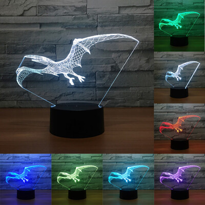 

〖Follure〗Dinosaur 3D Night Light Table Desk Lamp 7 Colors 3D Optical Illusion Lights