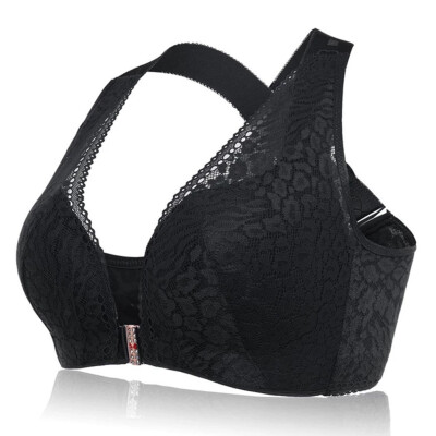 

〖Follure〗Womens Front Closure Extra-Elastic Large Criss Cross Shaping Posture Lift Bra