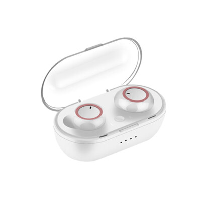 

BT50 Auto Pairing Wireless Earphones Sweatproof Sport Headset Stereo Noise Cancellation Audio Headphones WhiteGolden