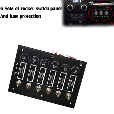 

Tailored DC 12V 24V 6P Bakelite Toggle Switch Panel with Fuses Part For Auto Car Boat