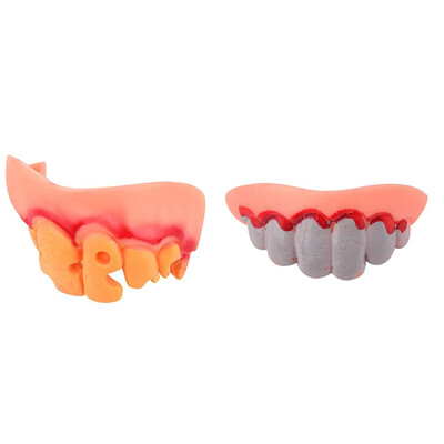 

Tailored Hallowmas Tricks Toy Replica Disgust Ugly Denture False Rotten Teeth model Tooth