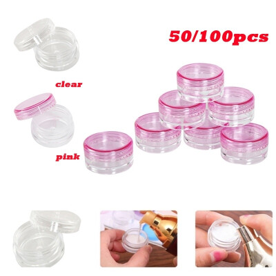 

50100pcs Mini Cosmetic Empty Jar Pot Eyeshadow Makeup Face Cream Lip Balm Container