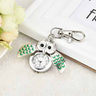 

High Quality 2018 Hot Sale Fashion Owl Retro Watch Key Buckle Watch Necklace Pendant Watch Jewelry Quartz Watch Gift