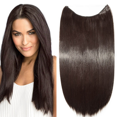 

Miracle Translucent Invisible Wire Fish Line on Clip in Hair Extensions 20-24 Inch Straight Wavy Curly Synthetic Hairpieces