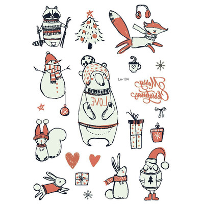 

Christmas Luminous Temporary Tattoo Stickers Party Decoration Christmas Carnival Party New Year Decor Christmas Decorations 1Pcs
