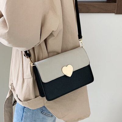

Chic chain bag female 2019 on the new wave Korean version of the wild broadband small square bag fashion peach heart shoulder Messenger bag