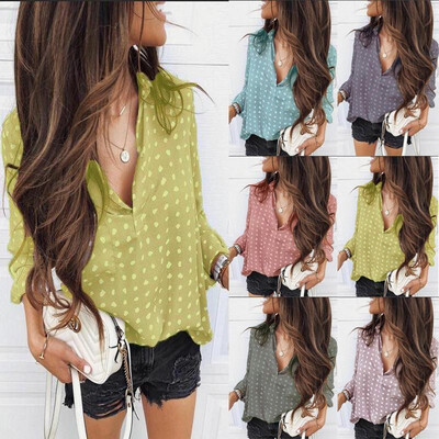 

Cross-border Amazon shirt women spring&summer 2019 European&American explosion models large size womens fashion wild wave