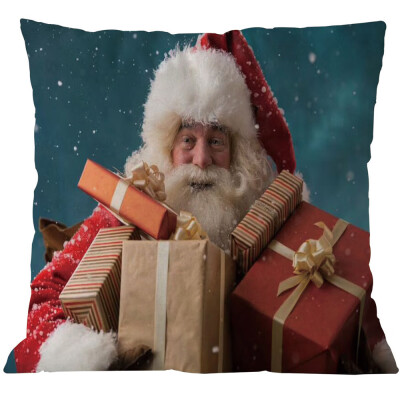 

Tailored Merry Christmas Pillow Cases Linen Sofa Cushion Cover Home Decor Pillow Core