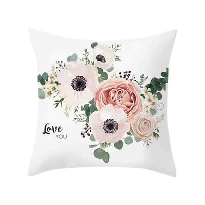

〖Follure〗Throw Rose Printed Cushion Cover Square Sofa Pillow Case Flower Home Art Decor