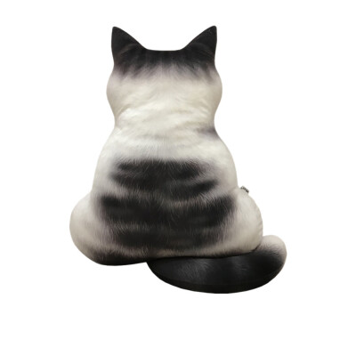 

Siaonvr 3D Printed Cat Back Cushion Plush Toy Gift Simulation Cat Pillow