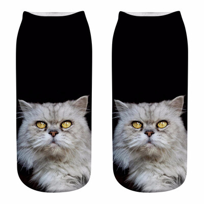 

2018 New HOT 3D Printing Women Socks Brand Sock Fashion Unisex Christmas Socks Cat Meias Female Funny Low Ankle Femme Sock Sale