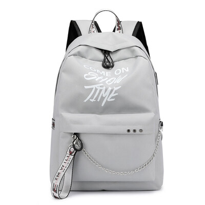 

Noctilucent ins female backpack for junior high school students Korean version of campus travel backpack computer bag