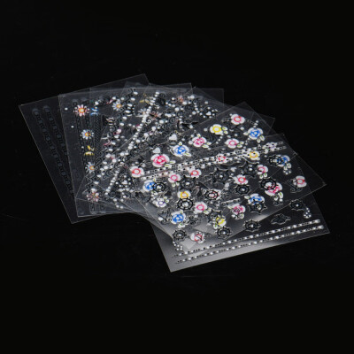 

〖Follure〗50 Sheets Nail Art Transfer Stickers 3D Design Manicure Tips Decal Decorations