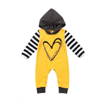 

Infant Baby Boys Girls Warm Romper Bodysuit Outfits Hooded Clothes