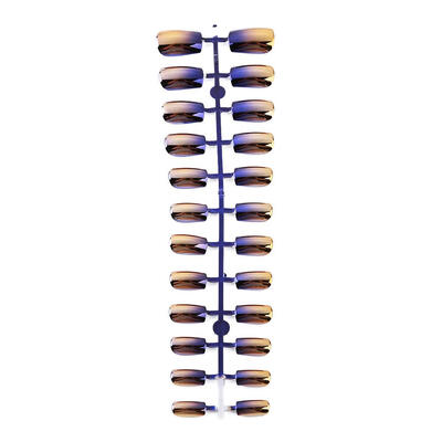 

24pcs 6 Colors Fake Nails ABS Artificial Flat Head Full Short Tips